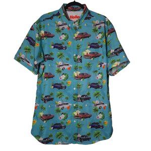 Holley Performance Products Aloha USED Hawaiian Shirt (XL, Blue, Promo)